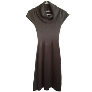 Calvin Klein Fitted Waist Deep Rustic Taupe Sweater Dress - Size: Small-Medium
